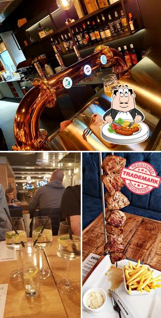 La cibo e vino del ristorante