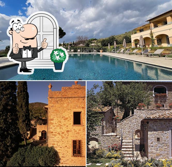 La parte esterna è una caratteristica importante di Il Falconiere Relais & Spa