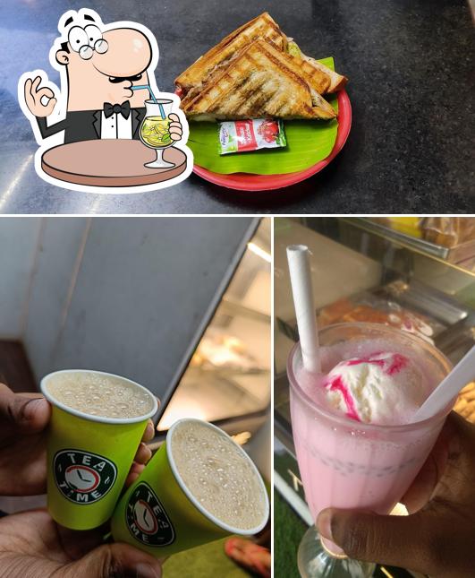 The restaurant's drink and food