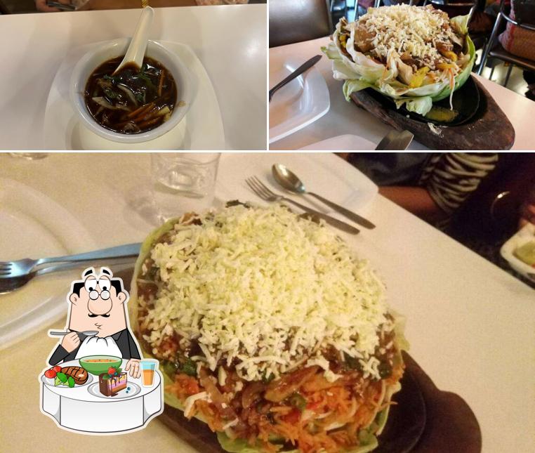 Hot and sour soup at Veg Sizzel's