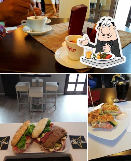 Questa è la immagine che mostra la cibo e interni di Bar Stella d'Italia Preganziol