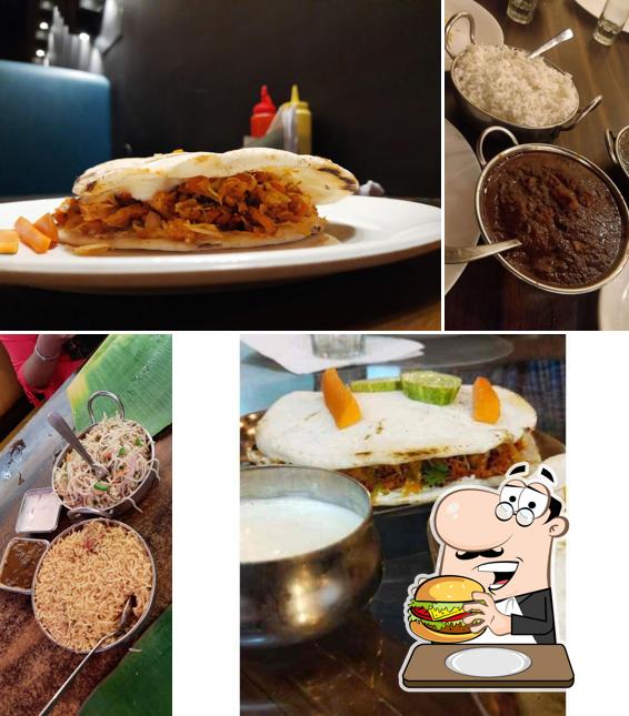 Get a burger at Banana leaf saram