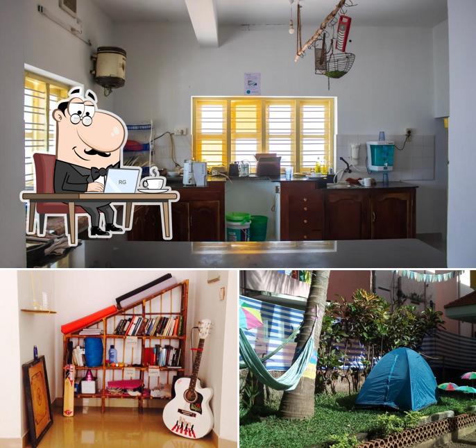 The interior of Hope Hostels, Varkala - Helipad