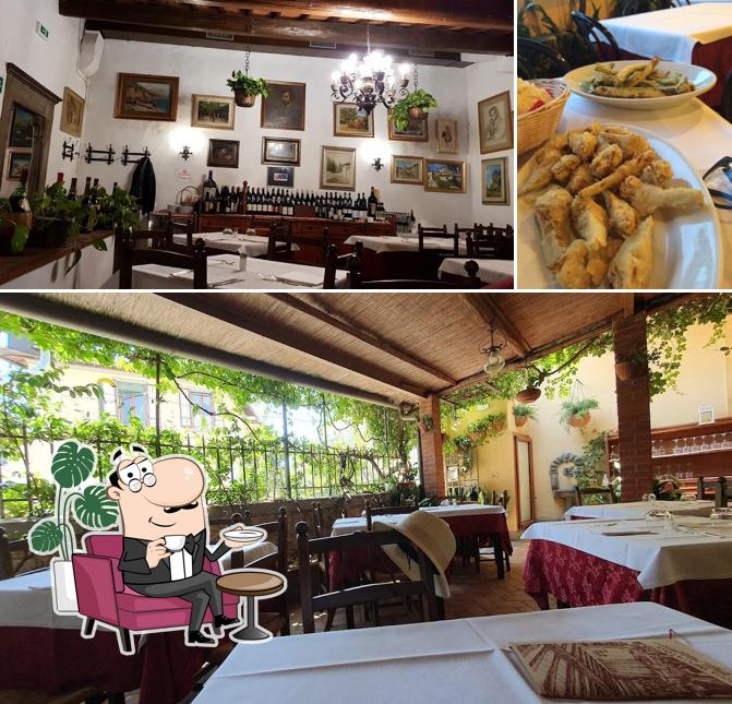 Gli interni di Trattoria Osvaldo