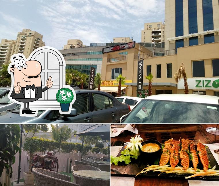 This is the image showing exterior and food at The Biker's Cafe - Classic ( Brewpub)