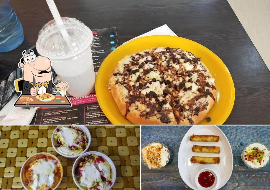 Food at CREAM EN CREAMY Italian Softy Ice cream parlour