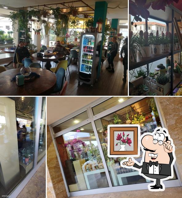 Gli interni di Blute Flowers & Coffee