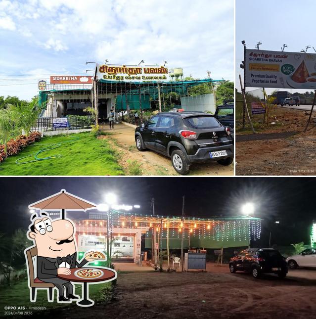 Check out how Sidarrtha Bhavan Veg Restaurant looks outside