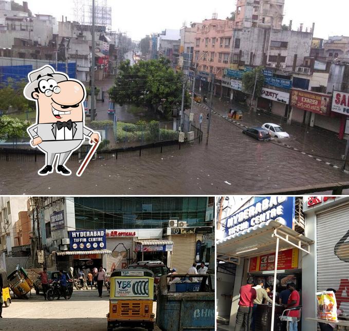 Check out how Hyderabad Tiffin Center looks outside