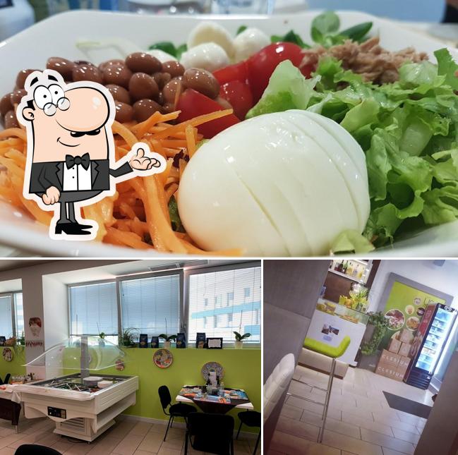 Tra le varie cose da Bar Ristorante TUTTI PER UNO si possono trovare la interni e cibo