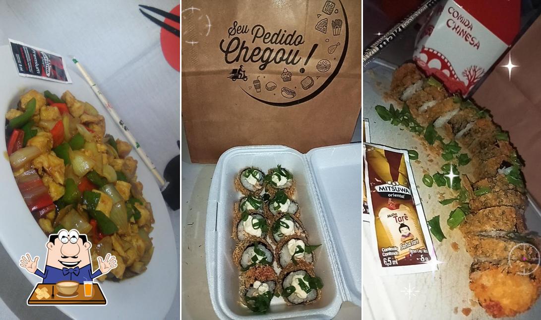 Platos en Dinho's comida oriental (delivery comida japonesa)