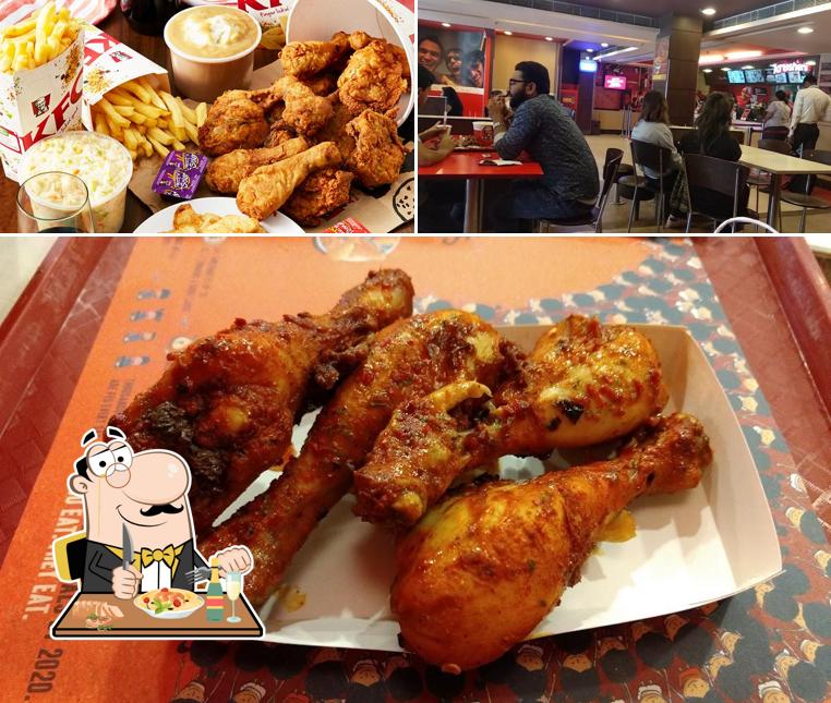 This is the image depicting food and interior at KFC