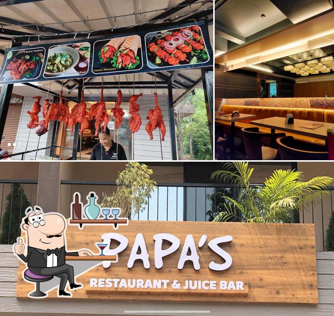 Take a seat at one of the tables at Papa’s Kitchen