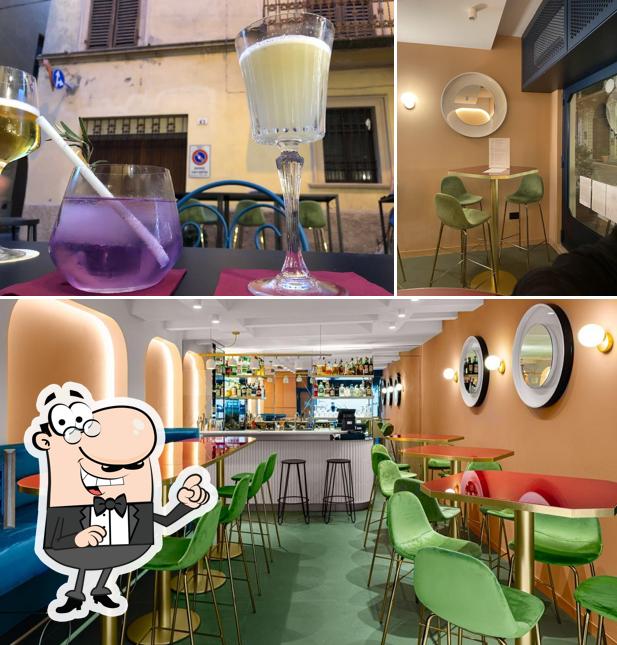 Gli interni di cocktail / bar + cucina