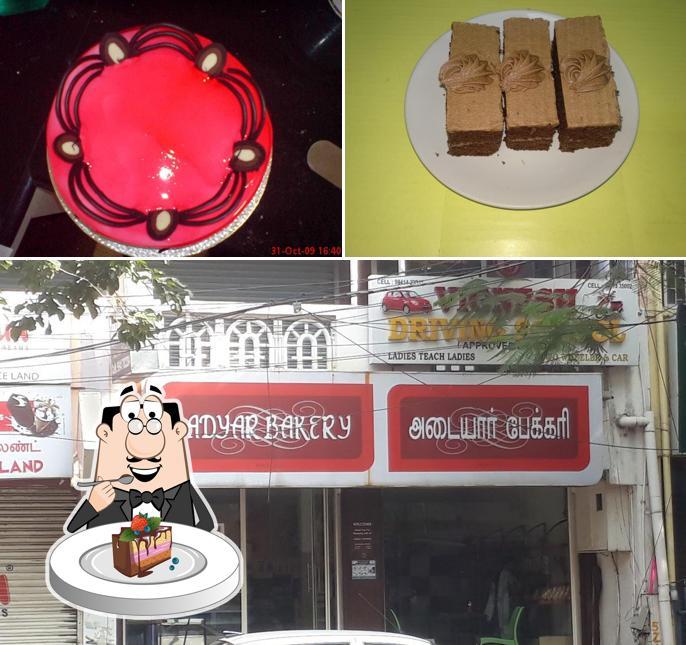 Chocolate cake at Adyar Bakery