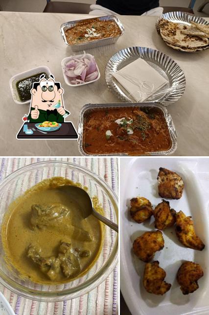 The image of food and interior at Parkash Dhaba