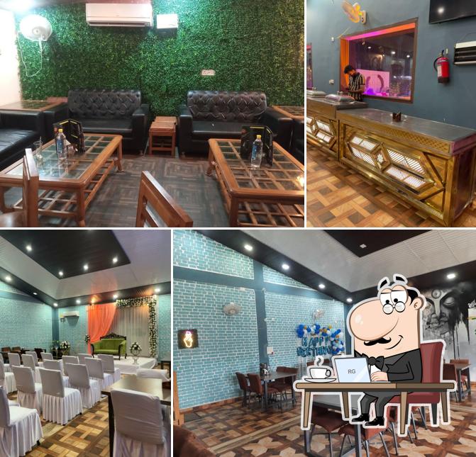 Take a seat at one of the tables at The Blessing Cafe & Restaurant