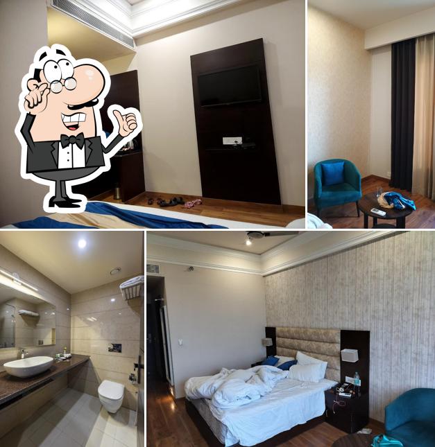 Take a seat at one of the tables at Sterling Mantra Haridwar