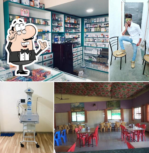 Take a seat at one of the tables at Amrutwel Garden Restaurant