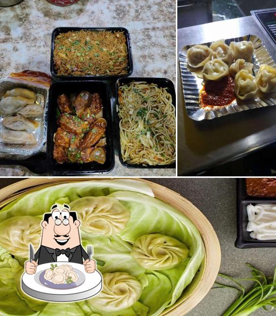 Dumplings at MOMOS eatery