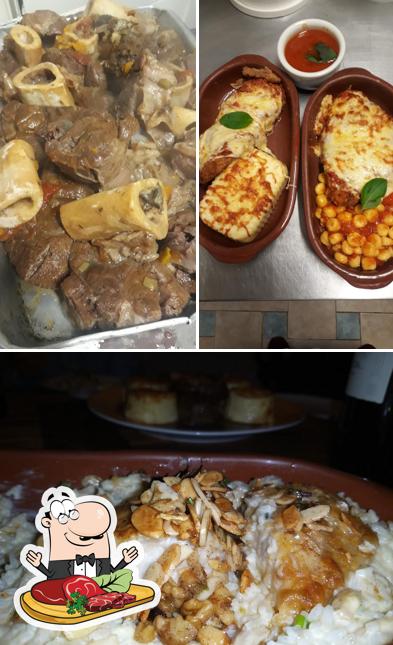 Escolha pratos de carne no la casa di polenta