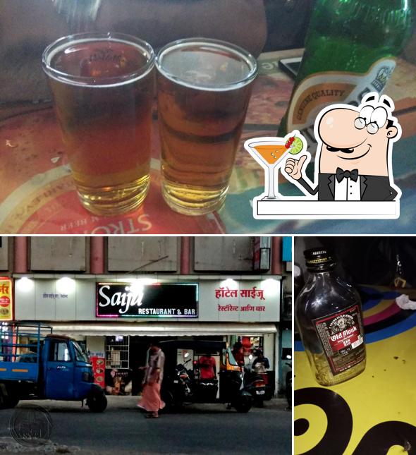 The image of drink and exterior at Saiju Family Restaurant