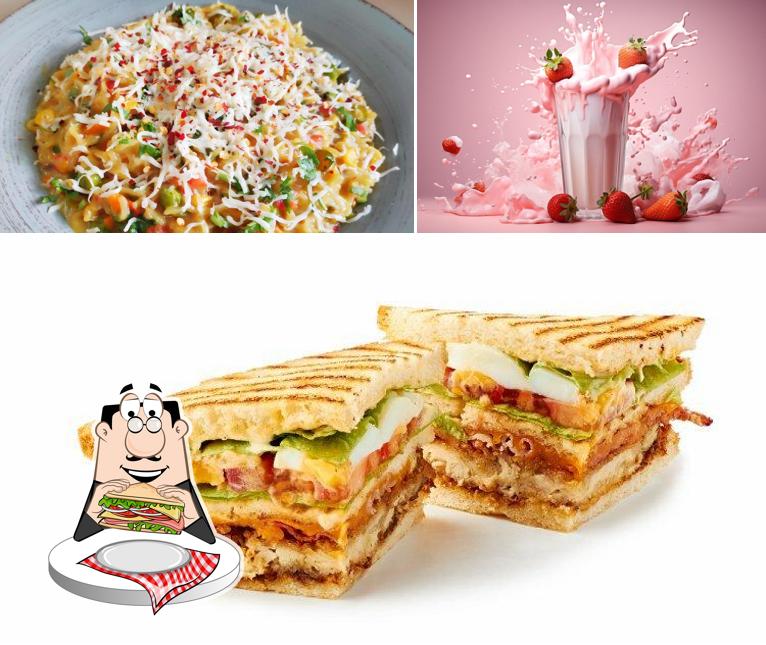 Club sandwich at Time Pause Cafe