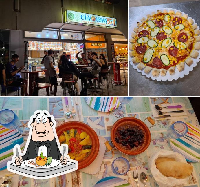 Tra le diverse cose da Ci voleva pizza e kebab si possono trovare la cibo e interni