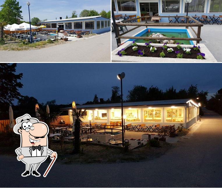 Dai un’occhiata alla immagine che raffigura la esterno e interni di Bar Ristorante Pizzeria- Klaus