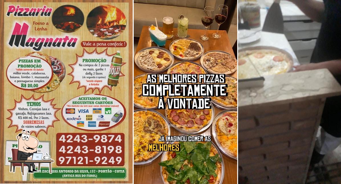 O interior do Pizzaria Magnata