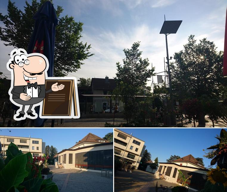 Goditi la vista dall'area esterna di Boulangerie Oberson SA