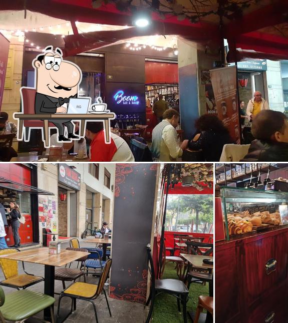 Dai un'occhiata agli interni di BOOM Bakery & Aperitif