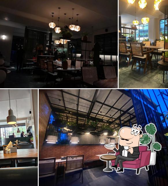 Take a seat at one of the tables at Back Local Speciality Coffee House