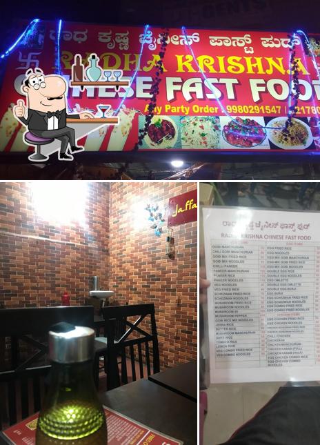 The interior of Radha Krishna Chinese Fast Food