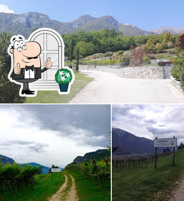 Puoi goderti l'aria fresca da seduto all'esterno di Locanda Margon