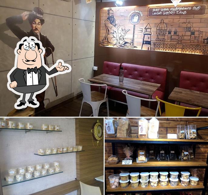 Take a seat at one of the tables at The I Bakers