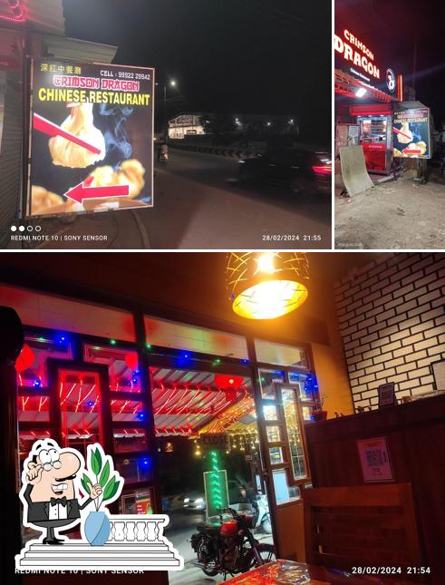 The exterior of Crimson dragon Chinese restaurant