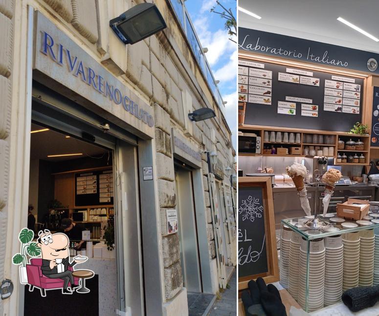 Siediti a un tavolo di Rivareno Gelato