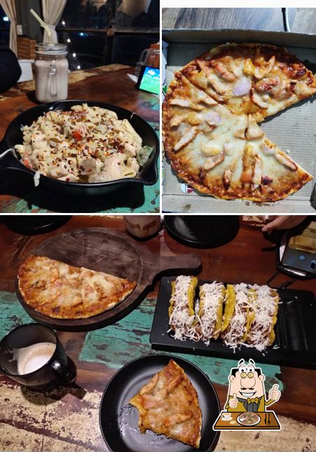 Get pizza at HOMETOWN CAFE