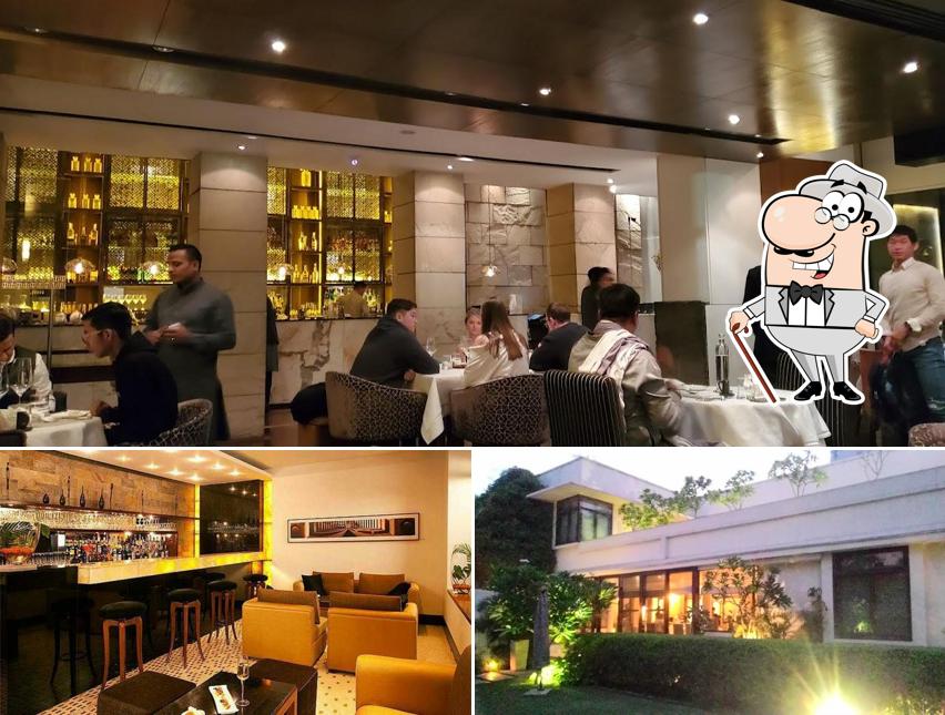 The restaurant's exterior and interior