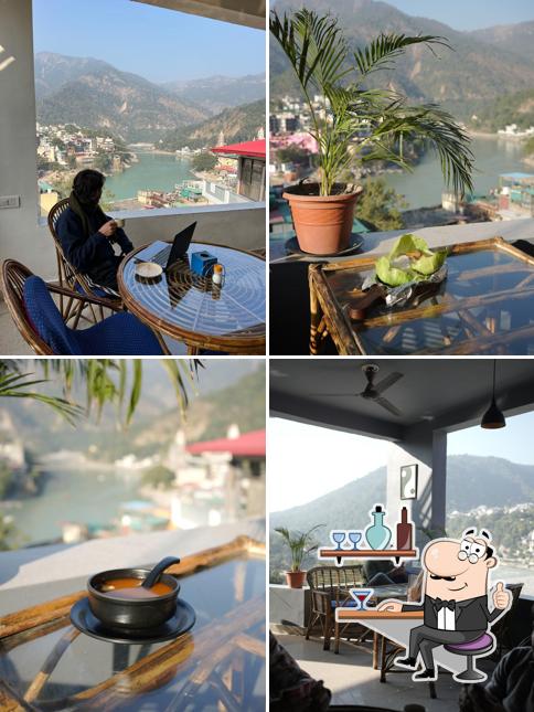 Take a seat at one of the tables at Sky High Cafe Rishikesh (Laxman Jhula)