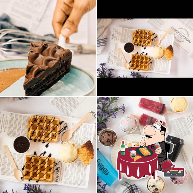 Waffles at Peggy Ice Cream