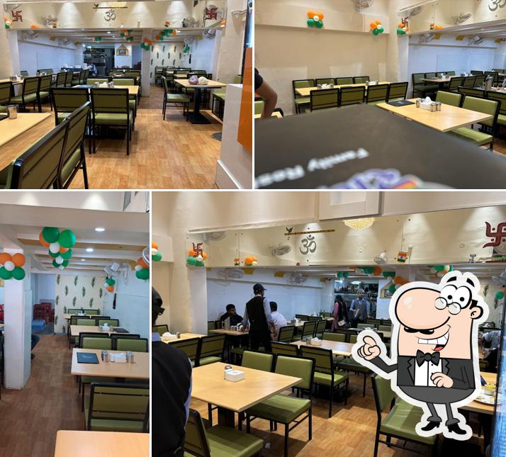 The interior of Radha Krishna Pure Veg