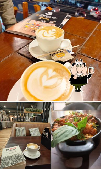 Enjoy a drink at The Bostin Cafe