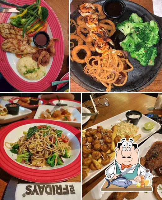 Grilled salmon at TGI Fridays