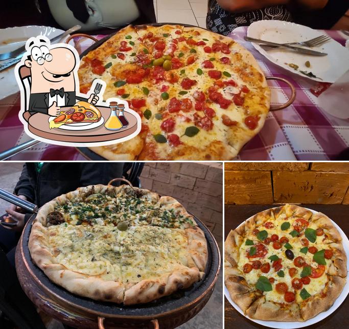Peça diversos estilos de pizza