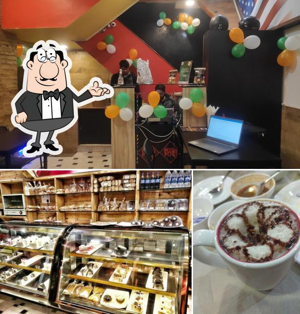 Check out the image depicting interior and beverage at Pizzaport & Cafe - Best Restaurant in Lucknow