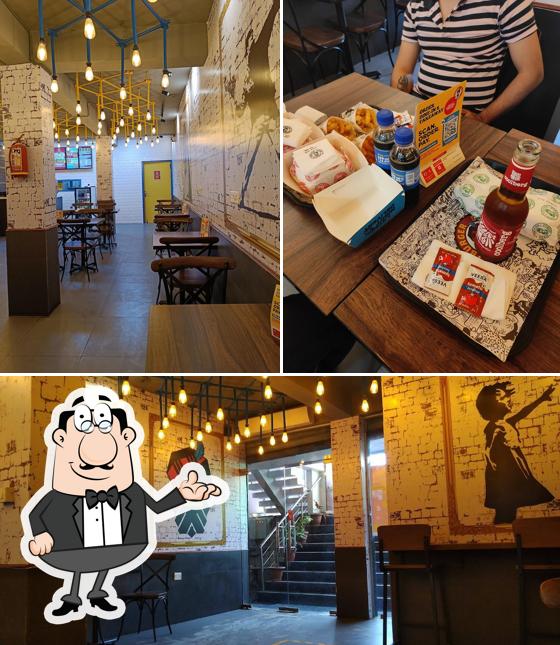 The interior of Burger Singh