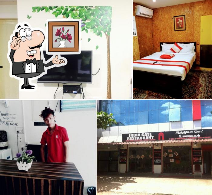 Take a seat at one of the tables at IndiaGate Restaurant