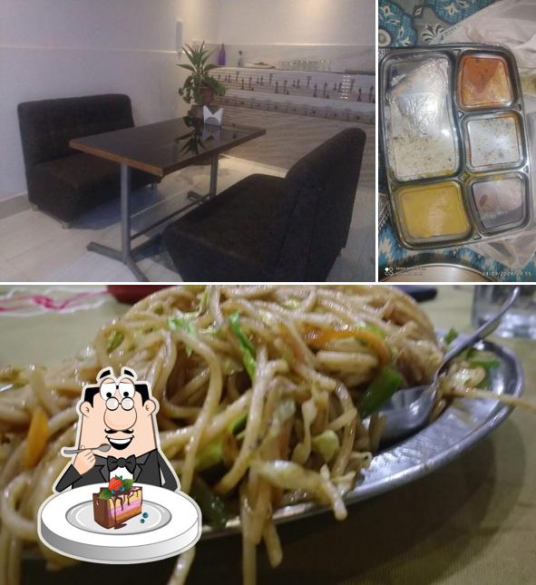 Chocolate cake at Allahabad Cafe